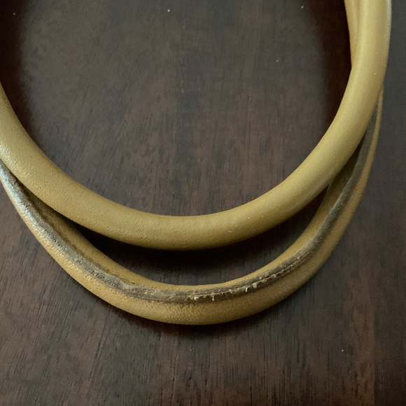 Authentic FURLA - Cream Straw Brown Leather Handbag - Picture 12 of 15